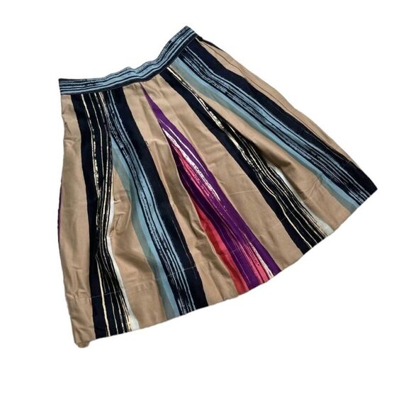 Anthropologie Corey Lynn Calter Pleated Artistic Striped Skirt - Picture 1 of 6